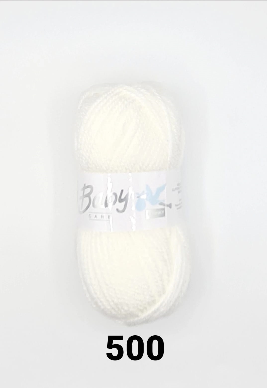 Baby Care Chunky Yarn 10 x 100g Balls White 500